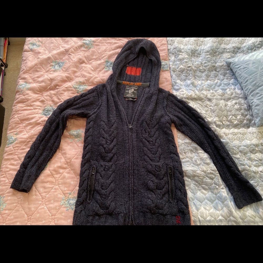 Replay knitwear hooded sweater